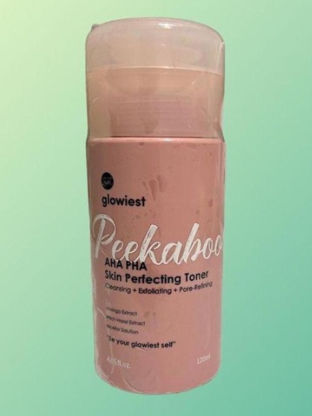 Glowiest Peekaboo AHA PHA Skin Perfecting Facial Toner - 120ml NEW! FULL SIZE!